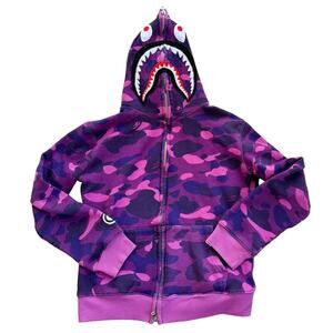 BAPE Color Camo Shark Full Zip Hoodie Size Small